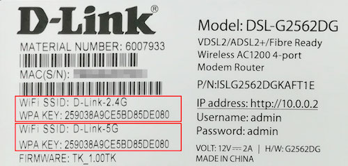 ejemplo etiqueta router nombre red protección wifi